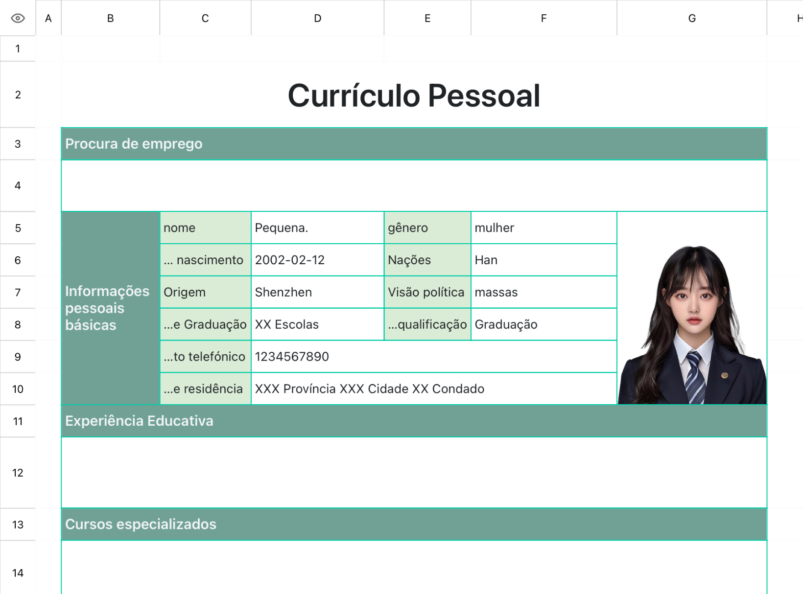 Currículo Pessoal 1